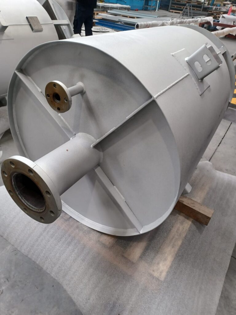 Industrial atmospheric steam discharge silencer with DN150 PN16 inlet flange