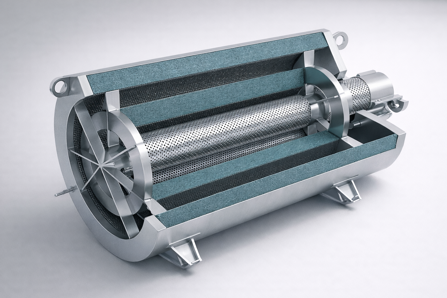 EF700DF industrial silencer alternate view